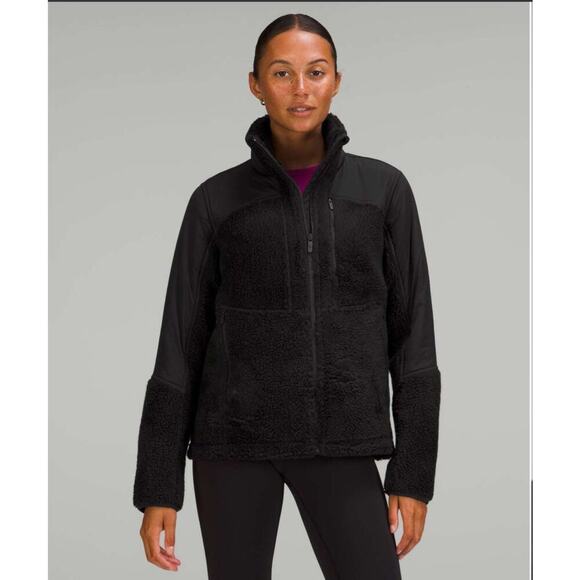 NWT Lululemon Textured Fleece Full Zip‎ Jacket Size 8 - Picture 1 of 6